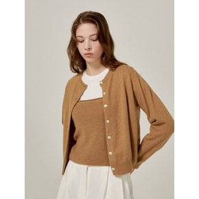 Camel round cardigan (Camel)