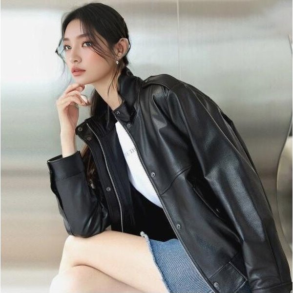 [199,000원 초특가]로보 하이넥 램스킨 자켓