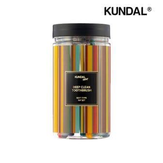 쿤달 딥 클린 항균 이중미세모 부드러운모 칫솔 x16개
