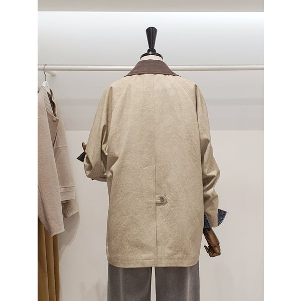 [파주점] 쥬크 주크 루즈핏 카라배색 하프 점퍼​ V261MSJ901