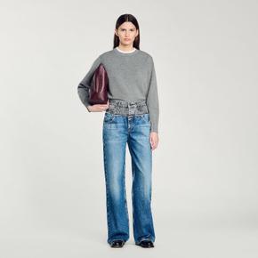 더블 벨트 청바지 Bleu jean SFPJE00655