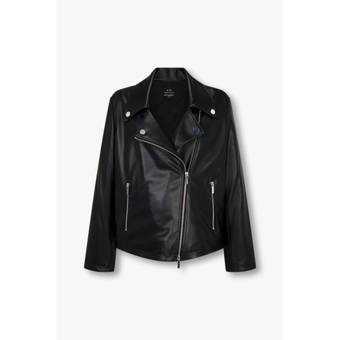 ARMANI EXCHANGE AX 여성 투웨이 지퍼 바이커 자켓- 블랙(A424310522)