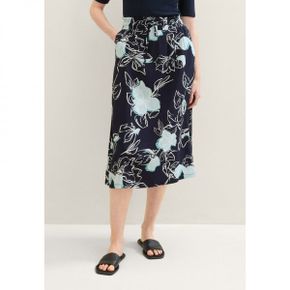 4587681 TOM TAILOR A-line skirt - navy blue flower design