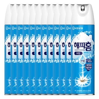  해피홈 에어로솔 수성 무향SM 500ml X 12개