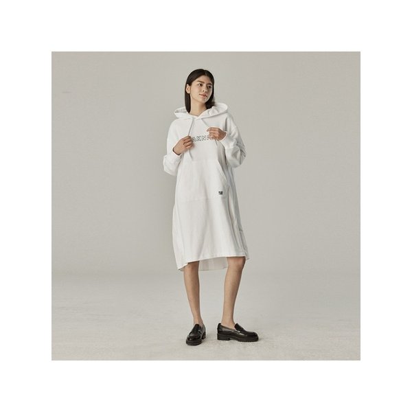 플리츠 디테일 후드 원피스
