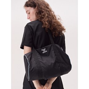 [Large] Logo sports duffel bag_ Black