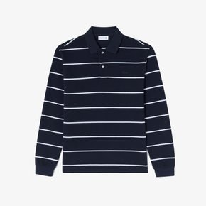 (남성)26FW 핀 스트라이프 긴팔 피케 폴로셔츠 PH362E-56N 166(네이비)