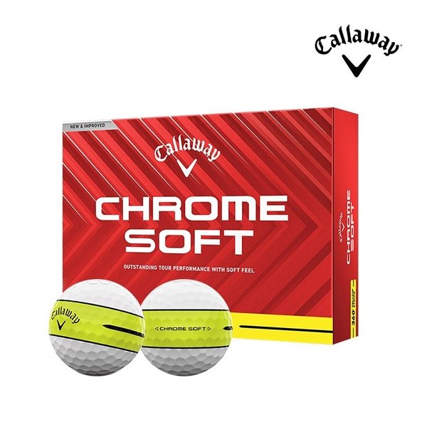 크롬소프트 360 스트라이프 골프볼 3피스