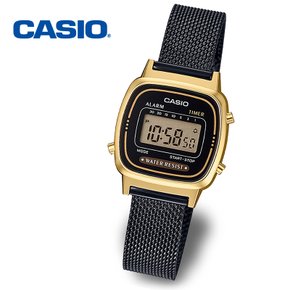 [정품] CASIO 카시오 LA670WEMB-1D 레트로 여성 전자 메쉬 메탈시계