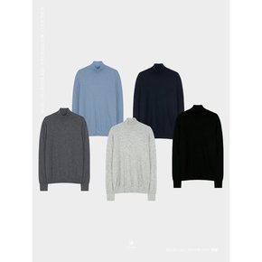 Wool soft turtleneck Knit (Aqua marine)