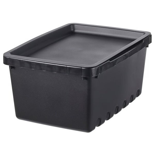 UPPSNOFSAD 웁스노프사드 수납상자+뚜껑 소형 25x17x12cm 3.5L 수납함 정리함 보관함