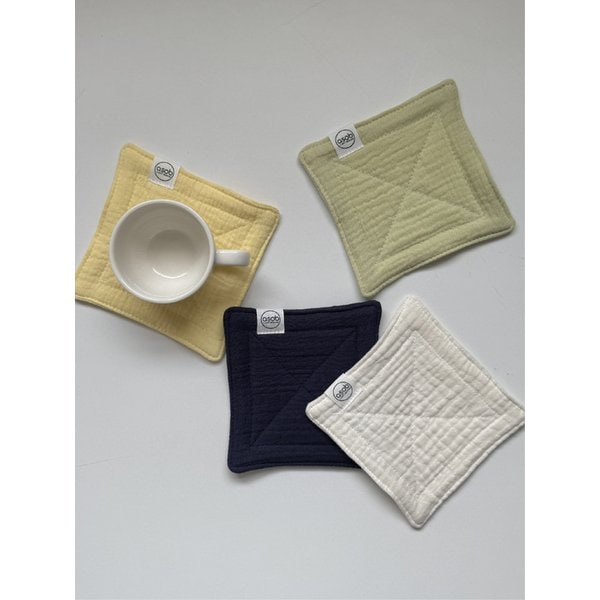 소담 6중요루 티코스터 컵받침 패브릭코스터 홈카페 (4color)