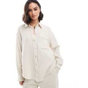 5095233 Mango linen look shirt in light beige - part of a set