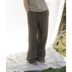 Linen banding pants [TISU07PT04]_Black