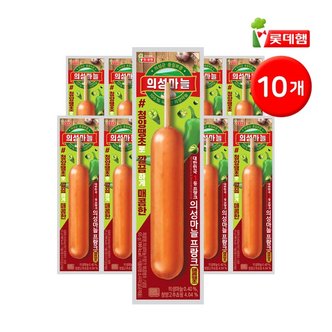 롯데푸드 의성마늘 프랑크 매콤 땡초 햄꼬지 65g 10개_P335012245