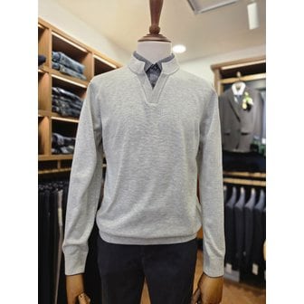 브렌우드 [여주점] 코오롱 브렌우드 남성 이노버 워셔블 셔츠 레이어드 스웨터 BRWAX26151GYL