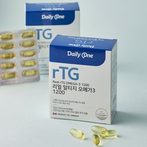 데일리원 리얼 알티지 오메가3 1200 1300mg X 60캡슐 3통