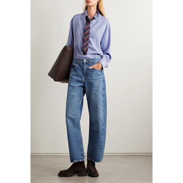 라 리뉴 메갈린 하이웨이스트 배럴 레그 진 46376663162975888