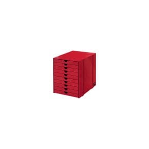 [USM 공식수입원 재고보유] USM Inos Box Set C4 With 10 Closed Trays (Ruby Red)