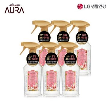  LG생활건강 아우라 섬유향수 탈취제 윌유메리미향 400mL*6개