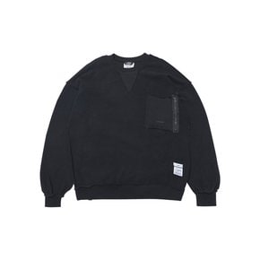 INSIDEOUT OVERSIZED BIO-WASHED  CREWNECK V2 BLACK