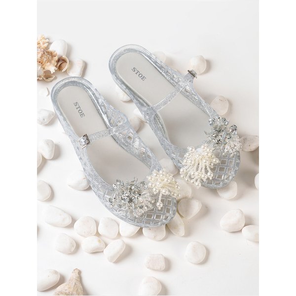 [단독]Ciel Glow Jelly Shoes_ Silver, Darksilver