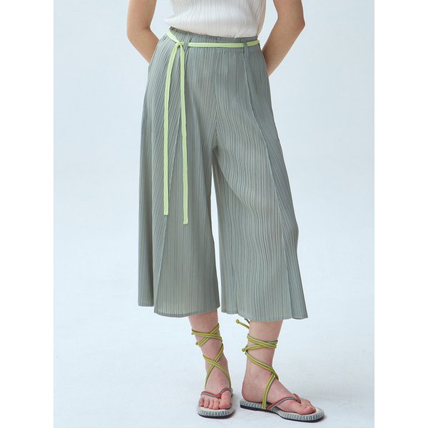 리본 포인트 핀턱  플리츠 팬츠_2colors