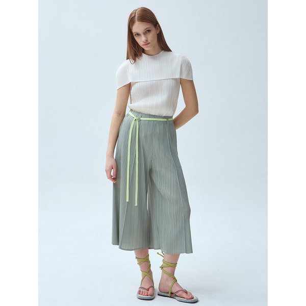 리본 포인트 핀턱  플리츠 팬츠_2colors