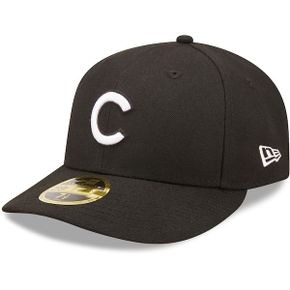 [해외] 937855 뉴에라 모자 MLB [시카고 컵스] Black  White Low Profile 59FIFTY Fitted Hat