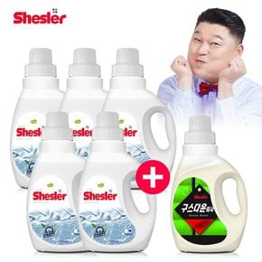 쉬슬러 세탁 액체 센스티브 고농축 세제 미니 650ml 5개 + 다운워시 점퍼 패딩 이불 전용세제