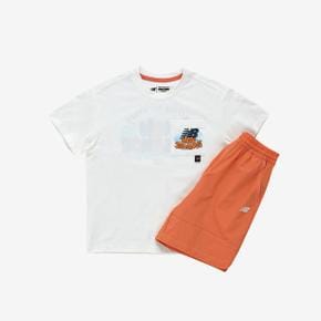 Splash_패턴 반팔티 4부 팬츠 셋업 (NK9YF2702U)