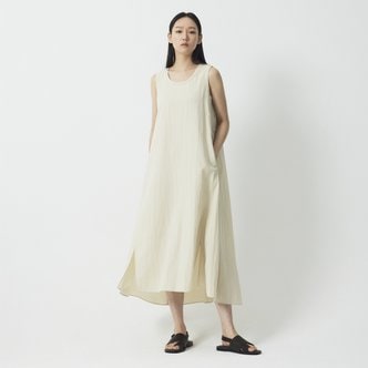 JAJU 여 크링클 민소매 원피스(BEIGE / NAVY / CHARCOAL)