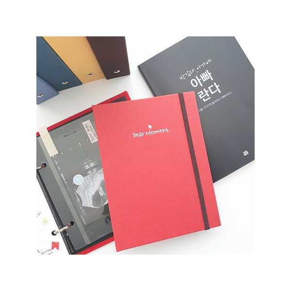 아기와 엄마 아빠의 성장기록 태교일기 SET (초음파앨범+아빠태교일기)_레드