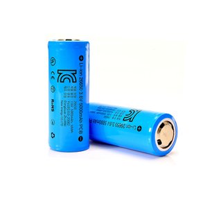 라온 KC인증 26650배터리 3.7V 5000mAh 리튬이온 충전용 보호회로 내장 충전지 2개