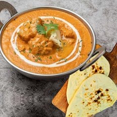  베나레스 인도전통 부드러운 버터치킨 카레 250g+플레인 난 180g 세트