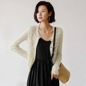 LS_Cut-out punching cardigan