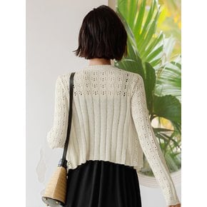 LS_Cut-out punching cardigan