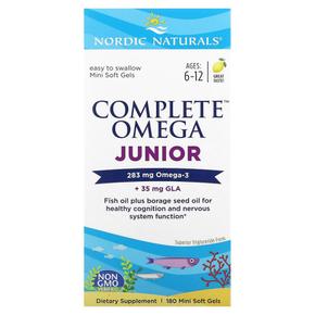 [해외직구] Nordic Naturals 노르딕내추럴 주니어 컴플리트 오메가 283mg 레몬맛 180미니소프트겔