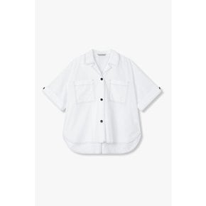 [파주점] 배색 스티치 투 포켓 블라우스 7125360501