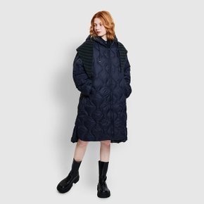 여 미디엄 루즈핏 후드 롱 점퍼 J105401010056