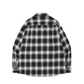 SP POCKET FLANNEL CHECKED OVERFIT SHIRT-BLACK