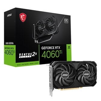 MSI 지포스 RTX 4060 Ti 벤투스 2X 블랙 OC D6 8GB CL