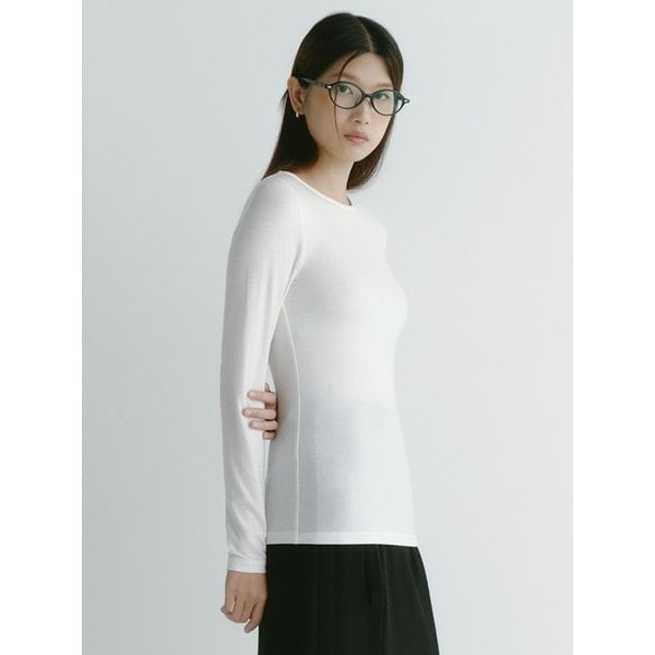 로고 텐셀 롱슬리브 티셔츠(9TS3014Y)