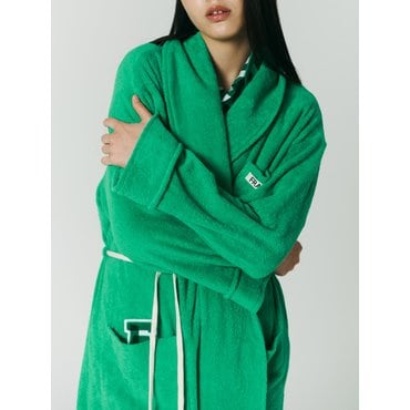 프랭클리슬리핑 FRANKLY Logo Fetch Terry Robe,Green