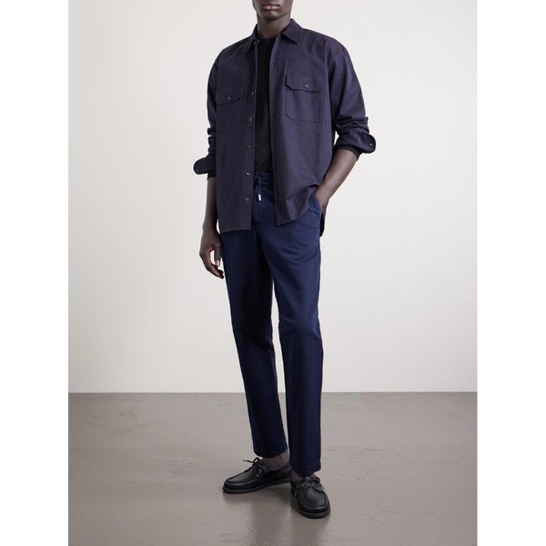 미스터 피 코튼 리넨 블렌드 트윌 드로우스트링 팬츠 46376663163004257