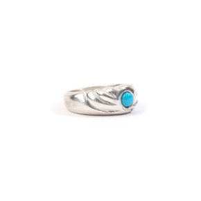 SILVER SHELL TURQUOISE RING