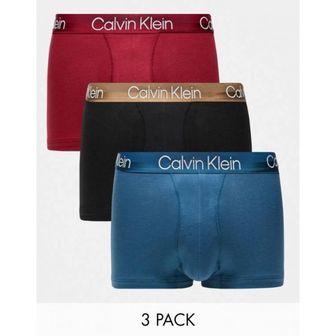 Calvin Klein 캘빈 클라인 모던 스트럭처 코튼 트렁크 3 팩 인 멀티 9308175 101358446