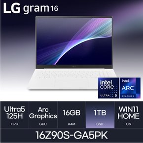 LG전자 그램16 16Z90S-GA5PK (WIN11HOME/SSD 1TB/RAM 16GB) HMC