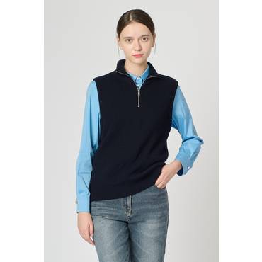 BCBG 하프 집업 니트 베스트 (B4W9K581)
