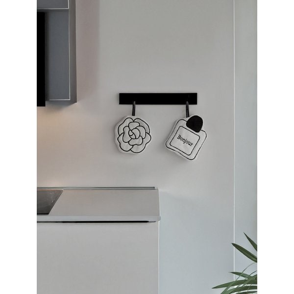 프렌치 향수병 오브제 행주 고리형 핸드 타올 2type